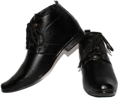 

U2Shoes Lace Up For Men(Black