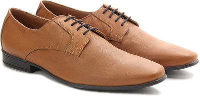 Ruosh Men Genuine Leather Lace Up Shoes For Men(Brown, Tan