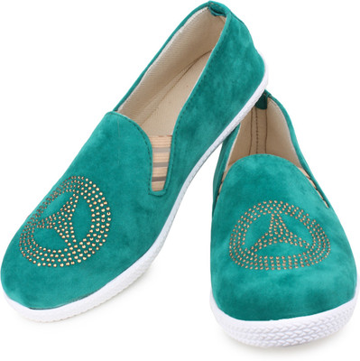 

Moonwalk Loafers For Women(Green