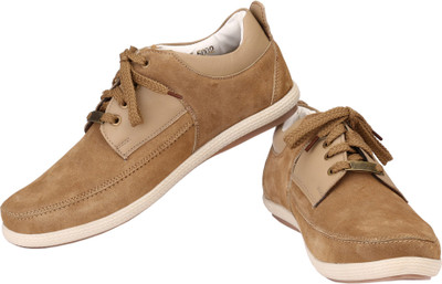 

Rocozo RZ Leather Casuals Causal Shoes For Men(Beige