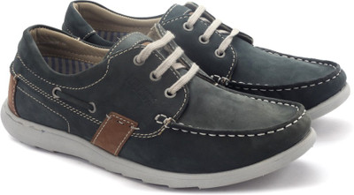 

Pavers England Genuine Leather Corporate Casual For Men(Green, Navy