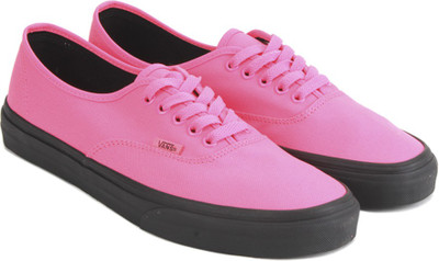 

Vans Authentic Sneakers For Men(Pink, (black outsole) neon pink/black