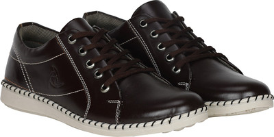 

Kraasa Stiched Sneakers For Men(Brown