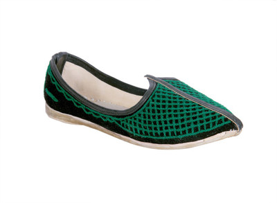 

Panahi Green 100% Genuine Leather Slip On Jutis Casuals For Men(Green