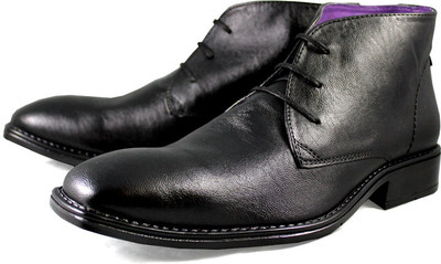 Knotty Derby Nicolas Chukka Boot Lace Up For Men(Black