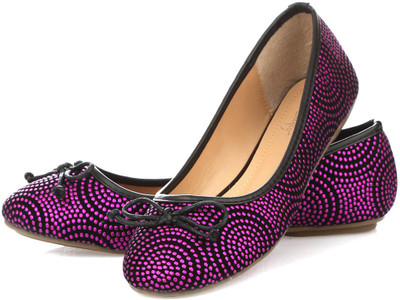 

Vero Couture Textured Dot Bellies For Women(Pink, Rose pink-black