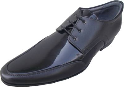 Port BLACK SLIP ON FORMAL SHOE Lace Up