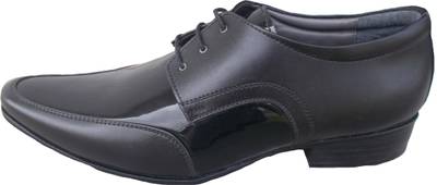 Port BLACK SLIP ON FORMAL SHOE Lace Up