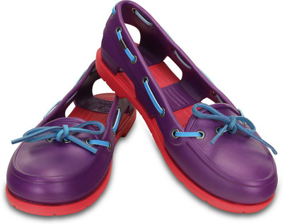 

Crocs Boat Shoes For Women(Purple, Red), 14261-5c8