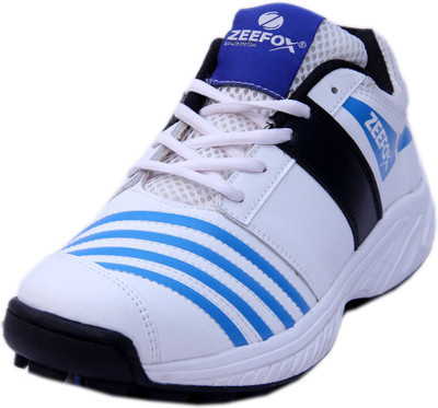 

Zeefox Cricket Shoes For Men(White, Whiite//blue