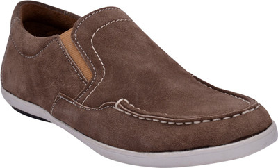 Fentacia Genuine Leather Casual Shoes For Men(Tan