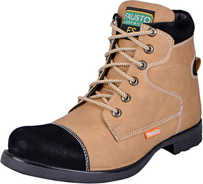 

FAUSTO Hiking and Trekking Boots For Men(Brown), Camel