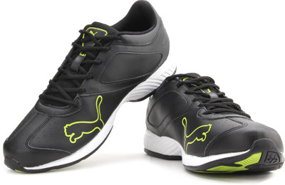 

Puma Tazon VI DP Men Running Shoes For Men(Black, Green, Black - white lime punch
