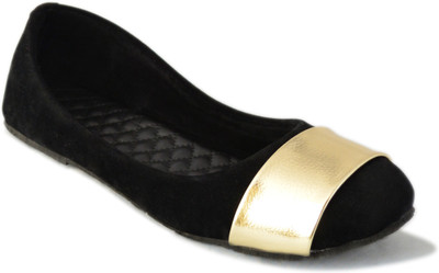 Myra Golden Strap Bellies For Women(Black