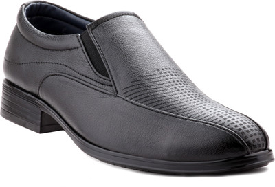 

Zebra Men's 100% Pure Synthetic Leather Black Slip on Formal Slip On For Men(Black