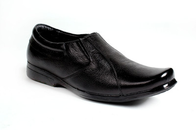

Dolphin Miles genuine leather derby Slip On Shoes For Men(Black