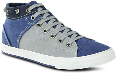 

Get Glamr Casual Lace Ups Canvas Shoes For Men(Blue
