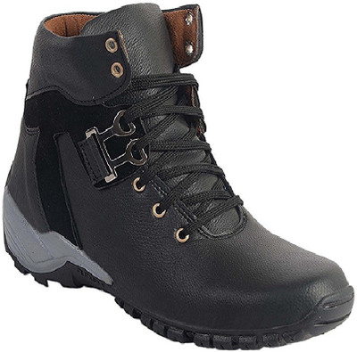 

Blinder Long Black Boots For Men(Black