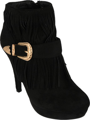 

Pink Fever Boots For Women(Black