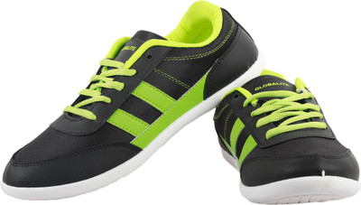 

Globalite Cruze Sneakers For Men(Black, Green), Black lime