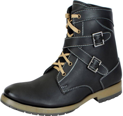 

FAUSTO High Ankle Boots For Men(Black