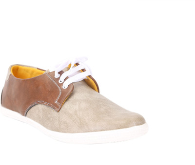 

Quarks Dual Color Derby Casual Shoes For Men(Beige