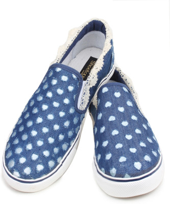 

Shoetopia Canvas Shoes For Women(Blue, Dark blue