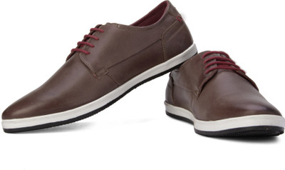 

Lee Cooper Men Genuine Leather Corporate Casuals For Men(White, Brown)