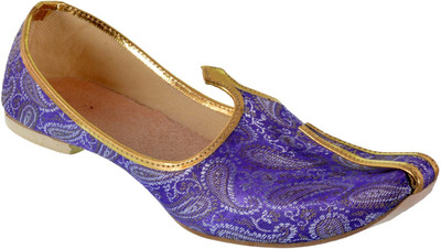 

DFR Light Purple with Silver Aambi Jutti Jutis For Men(Purple, 45;purple