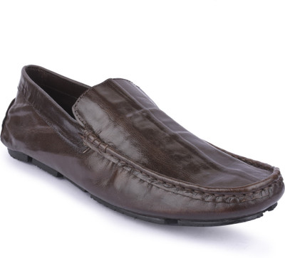 

Buckle Up MENS LEATHER SHOES BUPD-15_BROWN-Size- Loafers For Men(Brown
