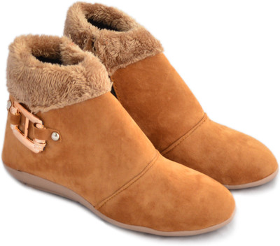 

Myra Party Wear Boots For Women(Tan