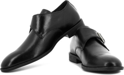 

Hush Puppies By Bata Monk Strap Shoes For Men(Black