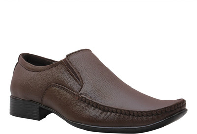

Leather King Slip On Shoes For Men(Brown)