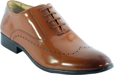 

Urban Nation Italian Exotic dual Finish Lace up Shoe Party Wear For Men(Tan