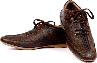 

Sam Stefy Textured Coffee Brown Casual Shoes For Men(Brown)