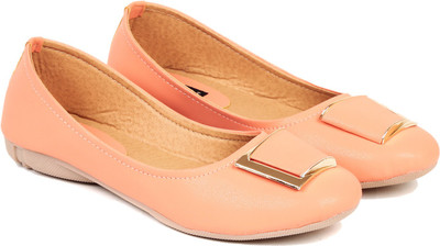 

TEN Orange Synthetic Leather Bellies Bellies For Women(Orange)