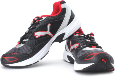 

Puma Exsis Running Shoes For Men(Grey, Red, Black, 01;black;high risk red