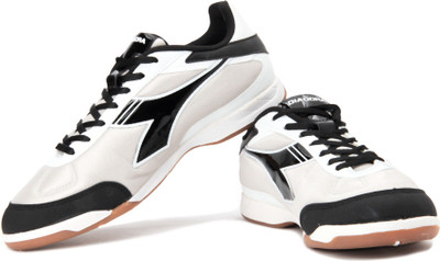 

Diadora 830 ID Badminton Shoes For Men(White, Grey, Black, White;black;metal