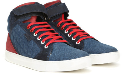

Ruosh Genuine Leather Mid Ankle Sneakers For Men(Multicolor, Blue