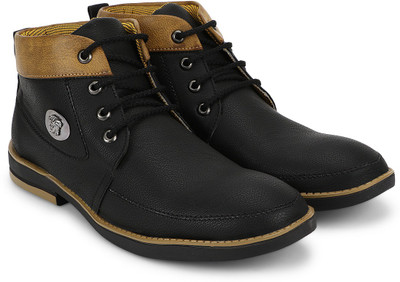 

Jayn Martin Stitched Boots For Men(Black, Brown), Gracious black::glamorous brown