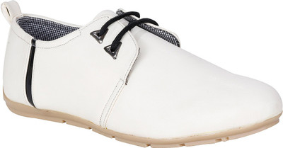 

Knight Ace Patent Canvas Shoes For Men(White