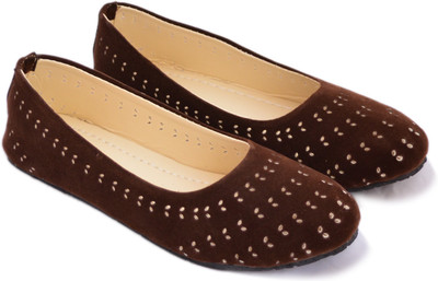 

Myra Cutwork Bellies For Women(Brown)