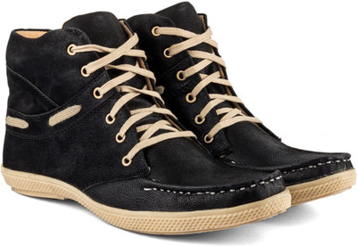 

Golden Sparrow Ankle Casuals For Men(Black