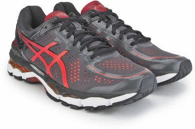 

Asics GEL-Kayano 22 Men Running Shoes For Men(Black, Grey, Orange, Dark grey/hot orange/deep ruby