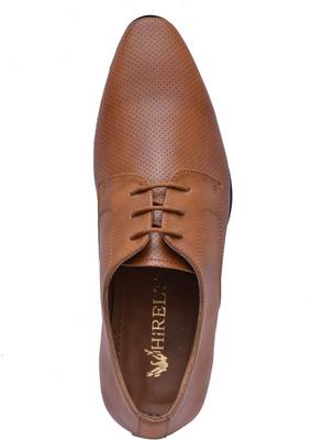 Hirel's Black Office Wear Derby Lace Up Shoes