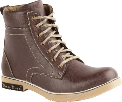 

Bacca Bucci Ankle Length Boots For Men(Brown