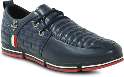 

Get Glamr Designer Lace Ups Casual Shoes For Men(Blue)