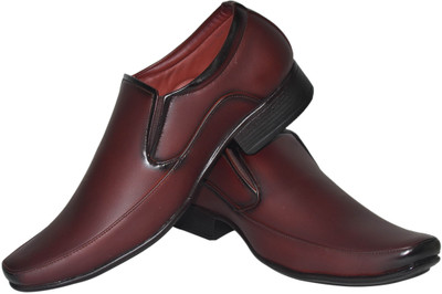 

Human Steps Synthetic Leather Slip On For Men(Tan)