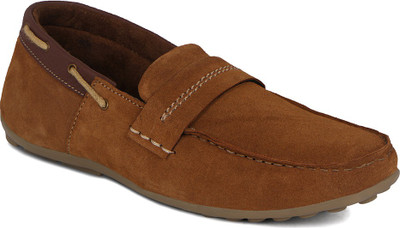 

Kielz Men-Brown-Suede Leather Loafers For Men(Brown)