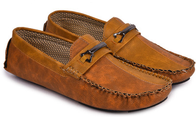 

Andrew Scott Men's Tan Synthetic Loafers For Men(Tan, Teek
